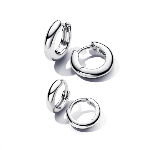 PANDORA ESSENCE Round Hoop Earring Stack