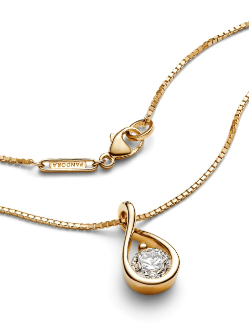 Pandora Infinite 14k Gold Lab-grown Diamond Pendant Necklace - Image 5