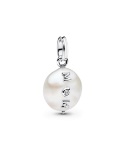 Treated Freshwater Cultured Baroque Pearl Mom Dangle Charm