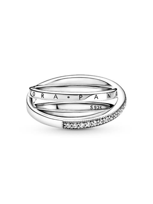 Crossover Pave Triple Band Ring - Image 3