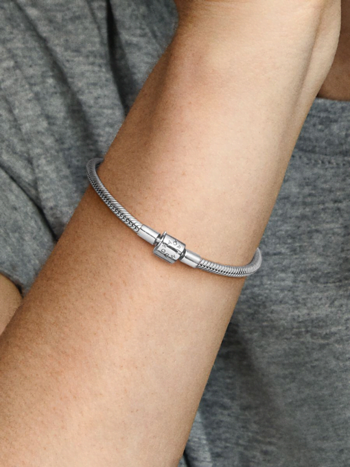 Pandora Moments Barrel Clasp Snake Chain Bracelet - Image 2