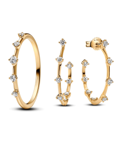 Lab-Grown Diamond Station Earring and Ring Set