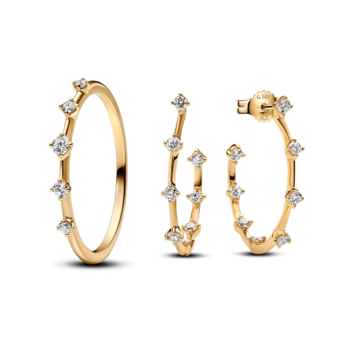 Lab-Grown Diamond Station Earring and Ring Set