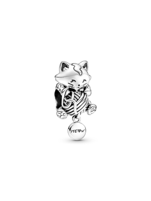 Kitten & Yarn Ball Charm - Image 3