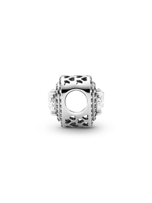 Sparkling Leveled Hearts Charm - Image 3