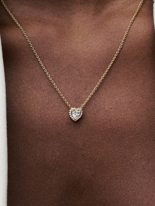 Sparkling Heart Collier Necklace - Image 2