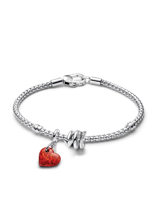 Heart and Arrow Charm Bracelet Set - Image 2