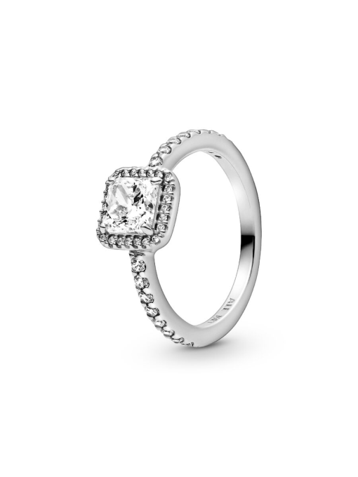 Square Sparkle Halo Ring - Image 3