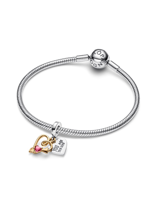 Engravable Heart & Arrow Double Dangle Charm - Image 7