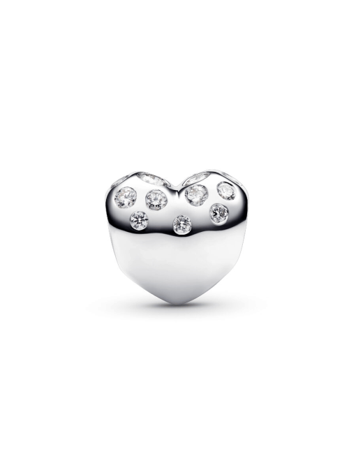 Pandora Sterling Silver Lab-grown Diamond Heart Charm - Image 3