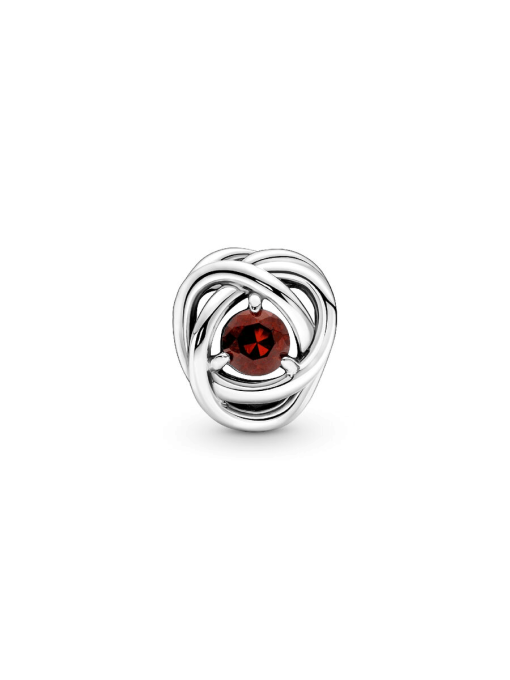 January Red Eternity Circle Charm - Image 6