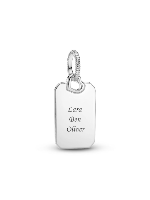 Engravable Rectangle Tag Pendant - Image 5