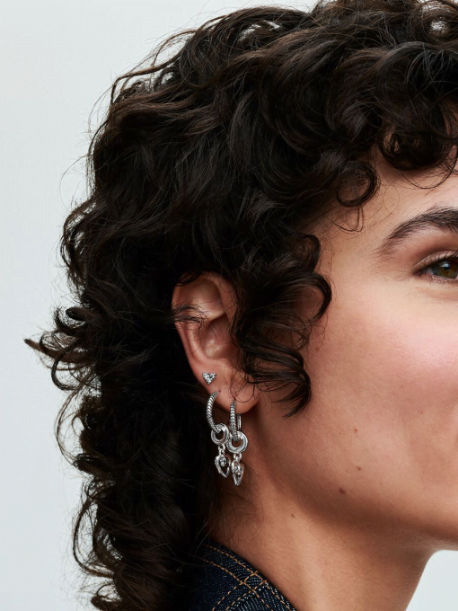 Pandora Moments Charm Hoop Earrings - Image 5