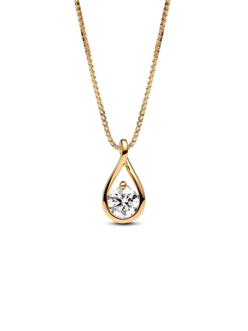 Pandora Infinite 14k Gold Lab-grown Diamond Pendant Necklace - Image 3