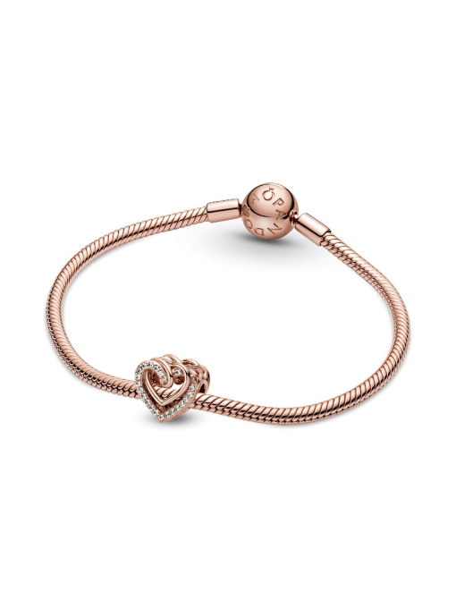 Sparkling Entwined Hearts Charm - Image 6