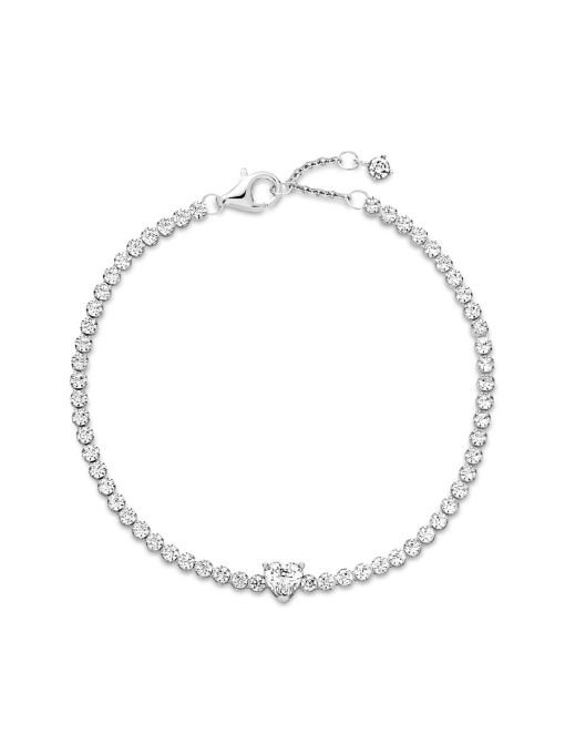 Sparkling Heart Tennis Bracelet - Image 5
