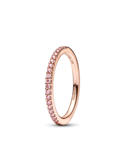 Sparkling Pink Band Ring