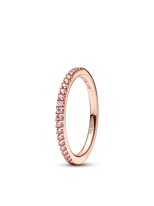 Sparkling Pink Band Ring - Image 3