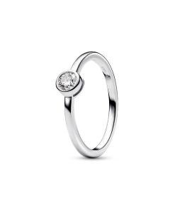 Pandora Era Bezel Sterling Silver Lab-grown Diamond Ring