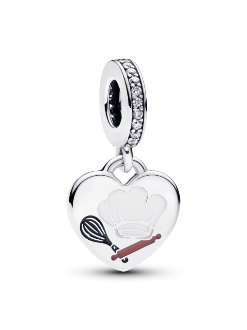 Engravable Baking Tools Heart Dangle Charm