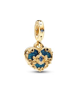 Disney Cinderella's Carriage & Heart Double Dangle Charm