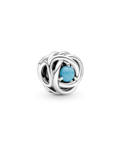 December Turquoise Blue Eternity Circle Charm