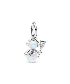 Opalescent Snowman Dangle Charm
