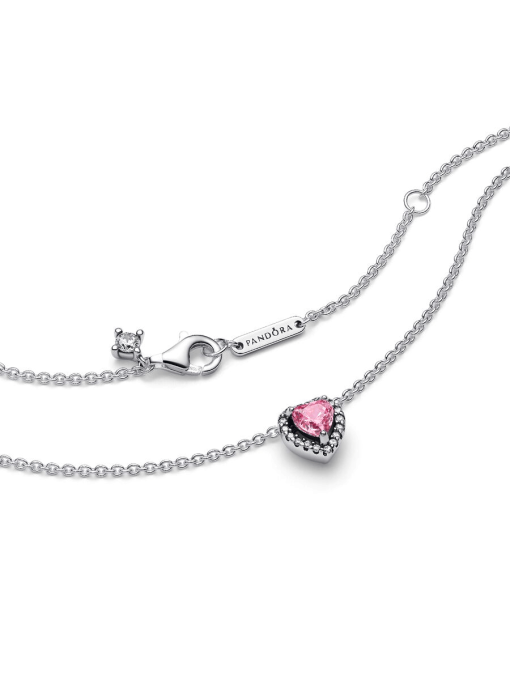 Pink Elevated Heart Necklace - Image 7
