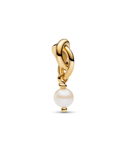 Treated Freshwater Cultured Pearl Eternity Circle Dangle Charm