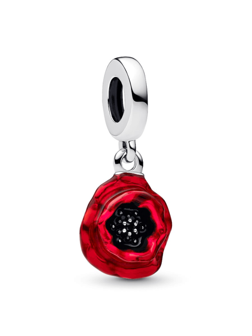Red Flower Dangle Charm - Image 3
