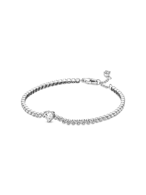 Sparkling Heart Tennis Bracelet - Image 3