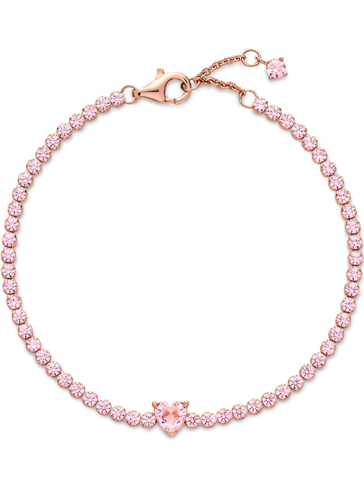 Sparkling Heart Tennis Bracelet - Image 4