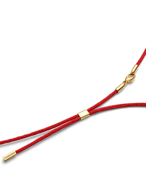 Pandora Talisman Red Recycled Polyester Cord Necklace - Image 3