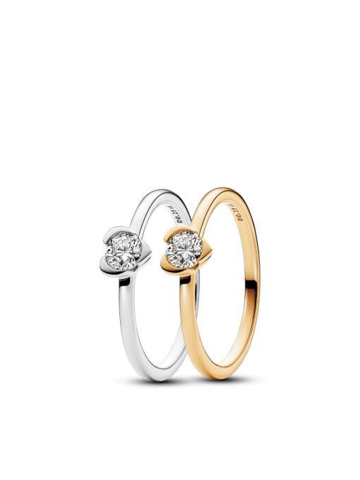 Lab-Grown Diamond Heart Ring Set - Image 2