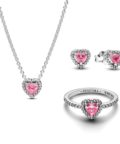 Pink Hearts Jewelry Set