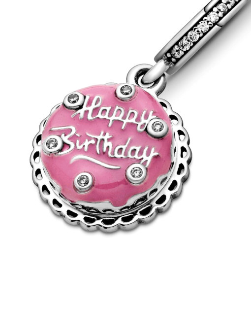 Pink Birthday Cake Dangle Charm - Image 6