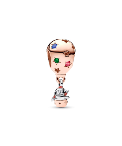 Two-tone Santa Claus in Hot Air Balloon Charm