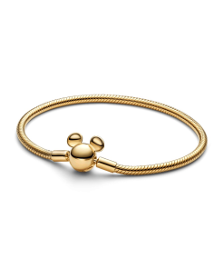 Disney Mickey Mouse Clasp Moments Snake Chain Bracelet