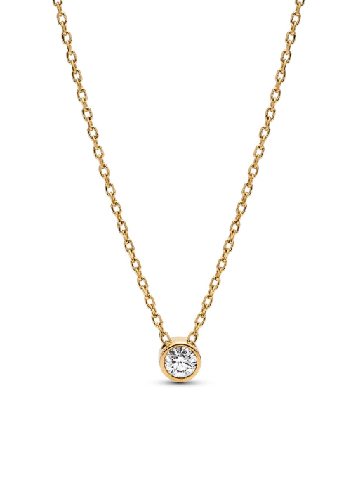 Pandora Era Bezel 14k Gold Lab-grown Diamond Pendant Necklace - Image 3