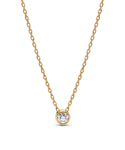 Pandora Era Bezel 14k Gold Lab-grown Diamond Pendant Necklace