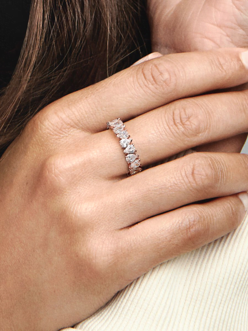 Alternating Sparkling Band Ring - Image 2
