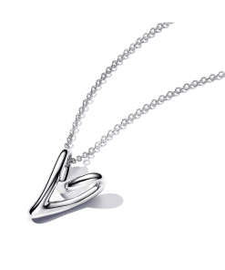 Organically Shaped Heart Pendant Necklace