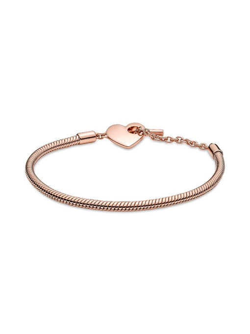 Pandora Moments Heart T-Bar Snake Chain Bracelet - Image 7