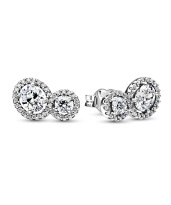 Embracing Halo Stud Earrings