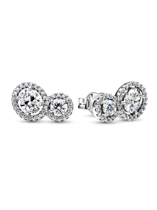 Embracing Halo Stud Earrings
