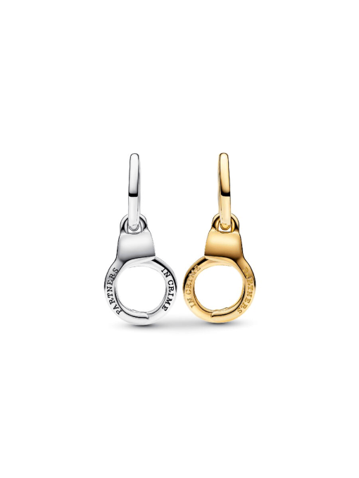 Openable & Splittable Handcuffs Dangle Charm - Image 7