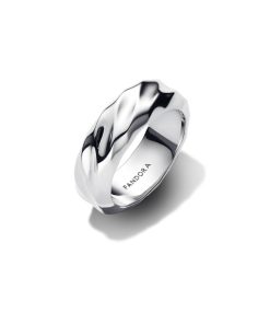 Rippled Wide Band Ring