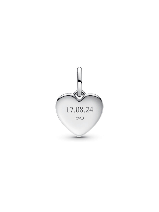 Engravable Love Heart Dangle Charm - Image 5