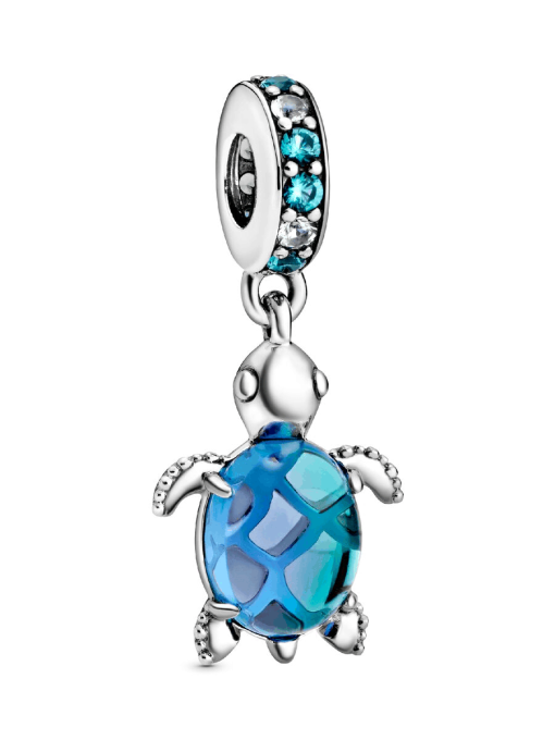 Murano Glass Sea Turtle Dangle Charm - Image 3