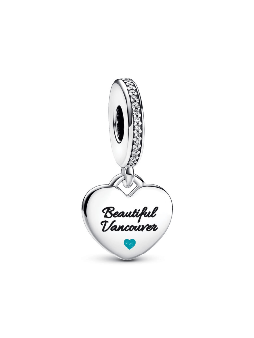 FINAL SALE - Vancouver Whale Heart Dangle Charm